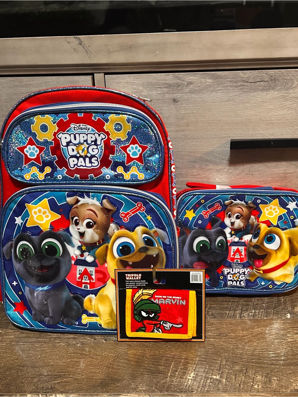 Vintage Y2K 16inch Disney Puppy Dog Pals Backpack + Lunch Bag